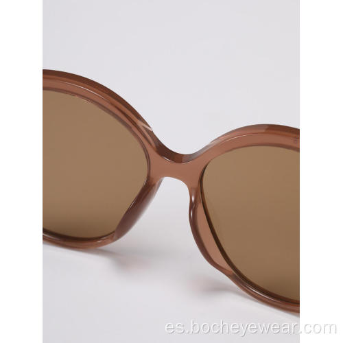 2022 Nuevas gafas Retro Gafas de sol redondas Plástico Mujer Sunglasse